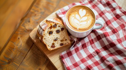 Homemade Raisin bread closeup view