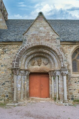 Wall Mural - The city of Perros-Guirec, in Brittany, the Saint-Jacques church, beautiful monument
