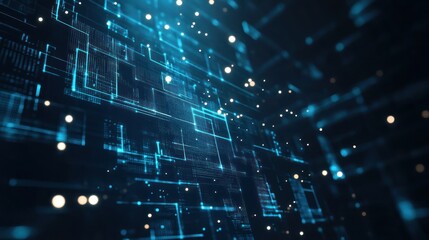 Poster - Abstract Digital Network Background