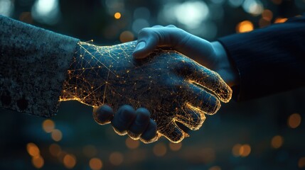 Poster - Digital Handshake: A Symbol of Collaboration