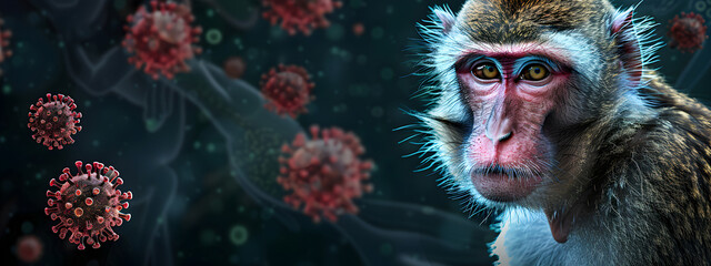 Mpox, monkeypox, monkeypox, monkeypox phyrus, MPXV virus outbreak, infectious disease. The concept of smallpox virus.