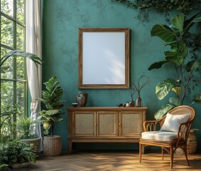 Wall Mural - Tropical Interior Design with a Rustic Touch