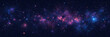 © 3d_kot - Seamless pixelated video game galaxy background. Panoramic starry dark deep space location background in vintage pixel art style with dithering effect for 8-bit retro videogame. Vector illustration