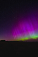 Northern lights in poland, near Frombork city, august 2024