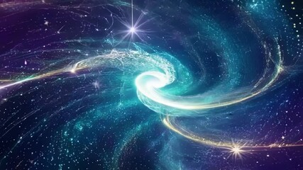 Aufkleber - Mesmerizing galaxy swirls in deep space, surrounded by twinkling stars, capturing the beauty and mysteries of the cosmos