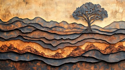 Urban Rustic Paper Cut Craft with Earthy Layers of Artistic Flair