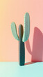 © dvoevnore - Cactus on pastel color minimalist background