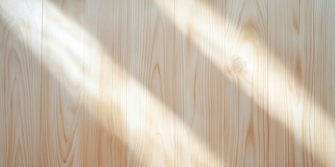 Poster - Light wooden surface with subtle shadows, background, natural copy space