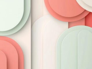 Poster - Abstract geometric shapes with subtle shadows, background, perfect template for text overlays and design elements.