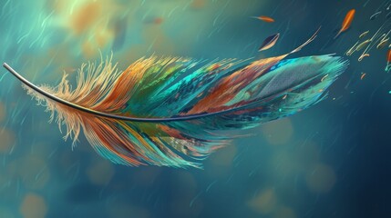 Wall Mural - Feathers -