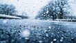 © PondLord - Hailstorm with ice pellets hitting the ground, severe weather, frozen precipitation