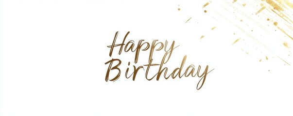 Poster - Happy Birthday logo, elegant style with the text 