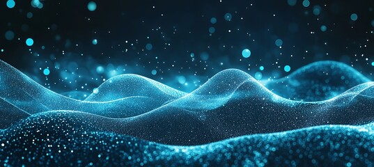 Poster - A modern, abstract tech background in shades of blue with a clear text space