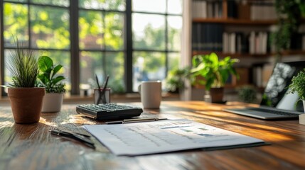 Poster - A detailed view of a stock market portfolio on a financial advisor's desk