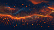 © Kashif - Particle digital technology background, big data technology background network creative illustration.