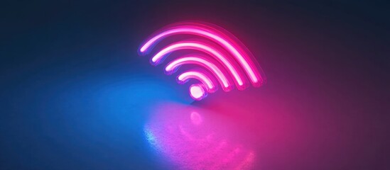 Poster - 2D illustration of a WiFi symbol sign