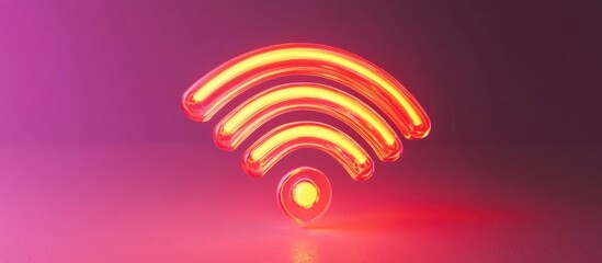 Poster - 2D illustration of a WiFi symbol sign