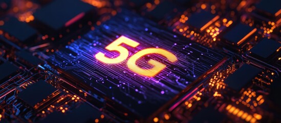 Poster - 2D rendering of a 5G network connection