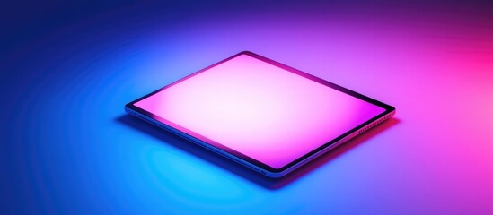 Aufkleber - 3D Digital Tablet Featuring Empty Area for Text