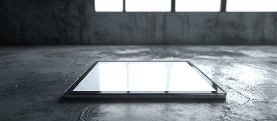 Aufkleber - 3D Digital Tablet Featuring Empty Area for Text