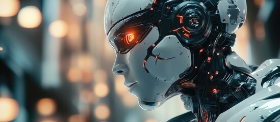 Poster - 3D computer generated image of a futuristic cyborg design