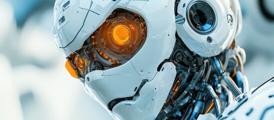 Poster - 3D computer generated image of a mechanical robot design