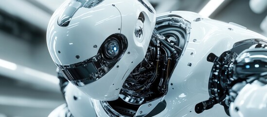 Poster - 3D computer generated image of a mechanical robot design