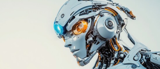 Poster - 3D computer generated image of a mechanical robot design