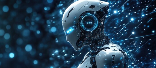 Poster - 3D computer generated image of a robotic figure