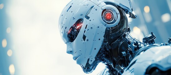 Poster - 3D computer generated imagery of a cyborg