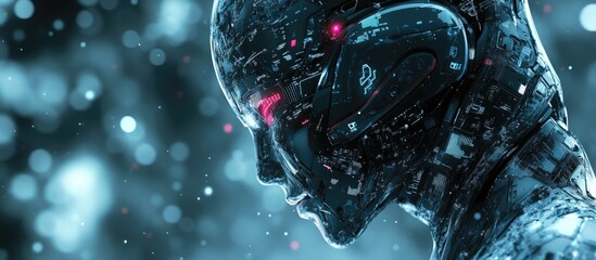 Poster - 3D computer generated imagery depicting a robotic figure