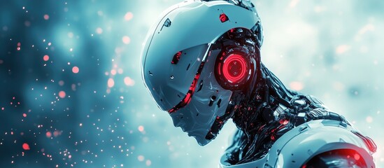 Poster - 3D computer generated imagery depicting a robotic figure