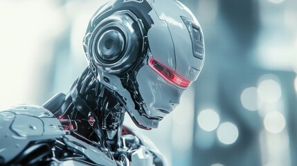 Poster - 3D computer generated rendering of a robot figure