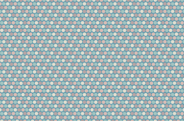 Seamless pattern with circle print in a beige and blue palette