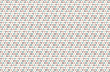Fototapete - Seamless pattern with circle print in a beige and blue palette