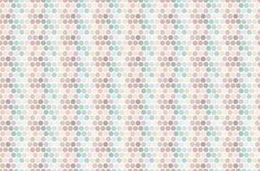 Fototapete - Seamless pattern with circle print in a beige and blue palette