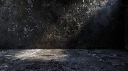 Wall Mural - Black wall texture rough background dark concrete floor or old grunge background with black 