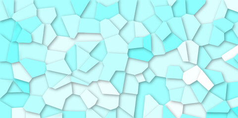 Poster - Abstract light blue broken stained-glass background with line. geometric seamless pattern with 3d shapes triangle background. colorful low poly crystal mosaic and tiles background pattern.