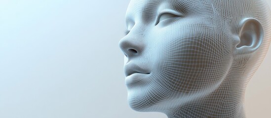 Poster - 3D illustration of a character profile picture on a white background