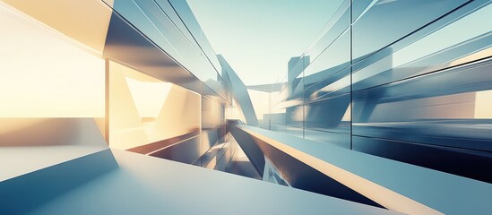 Poster - 3D illustration of a conceptual architectural design