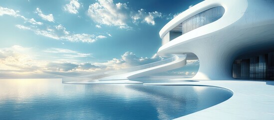 Poster - 3D illustration of a conceptual architectural design