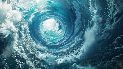 Wall Mural - Advertising - testimonial photo of a vortex of air, water, earth 