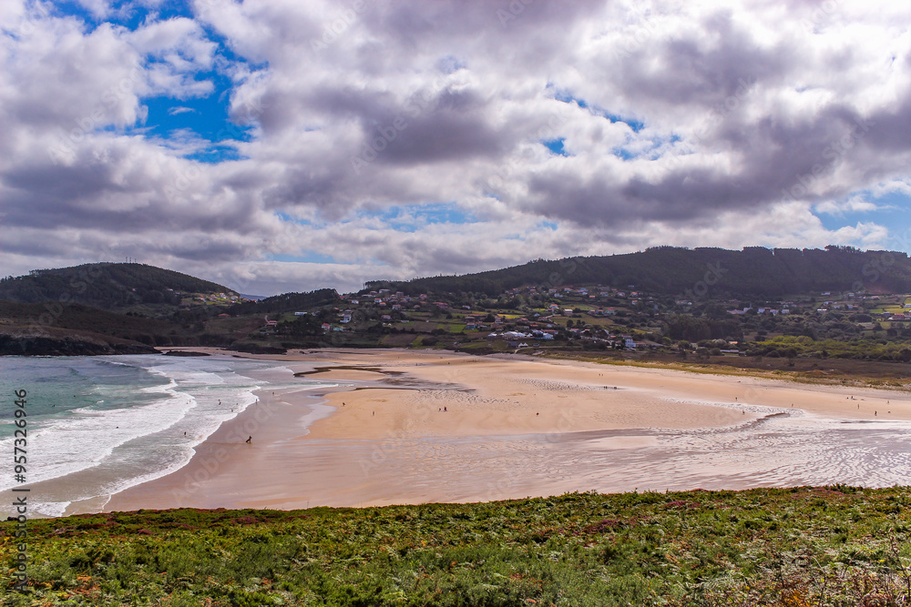 Surfing World Cup, Pantin beach, one of the best surfing beaches in the world, Valdoviño, Galicia, La Coruña, Spain