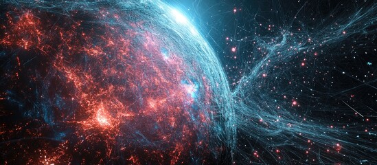 Poster - 3d illustration of a digital universe