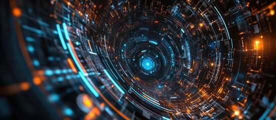Poster - 3d illustration of a digital universe