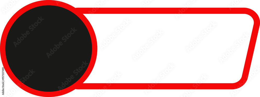 Sticker Tag Design Template - Red Frame for Text with Exclamation Mark ...
