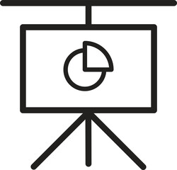 Poster - Projector Screen Icon Vector - Simple Flat Presentation Symbol for Business, Education, and Visual Displays