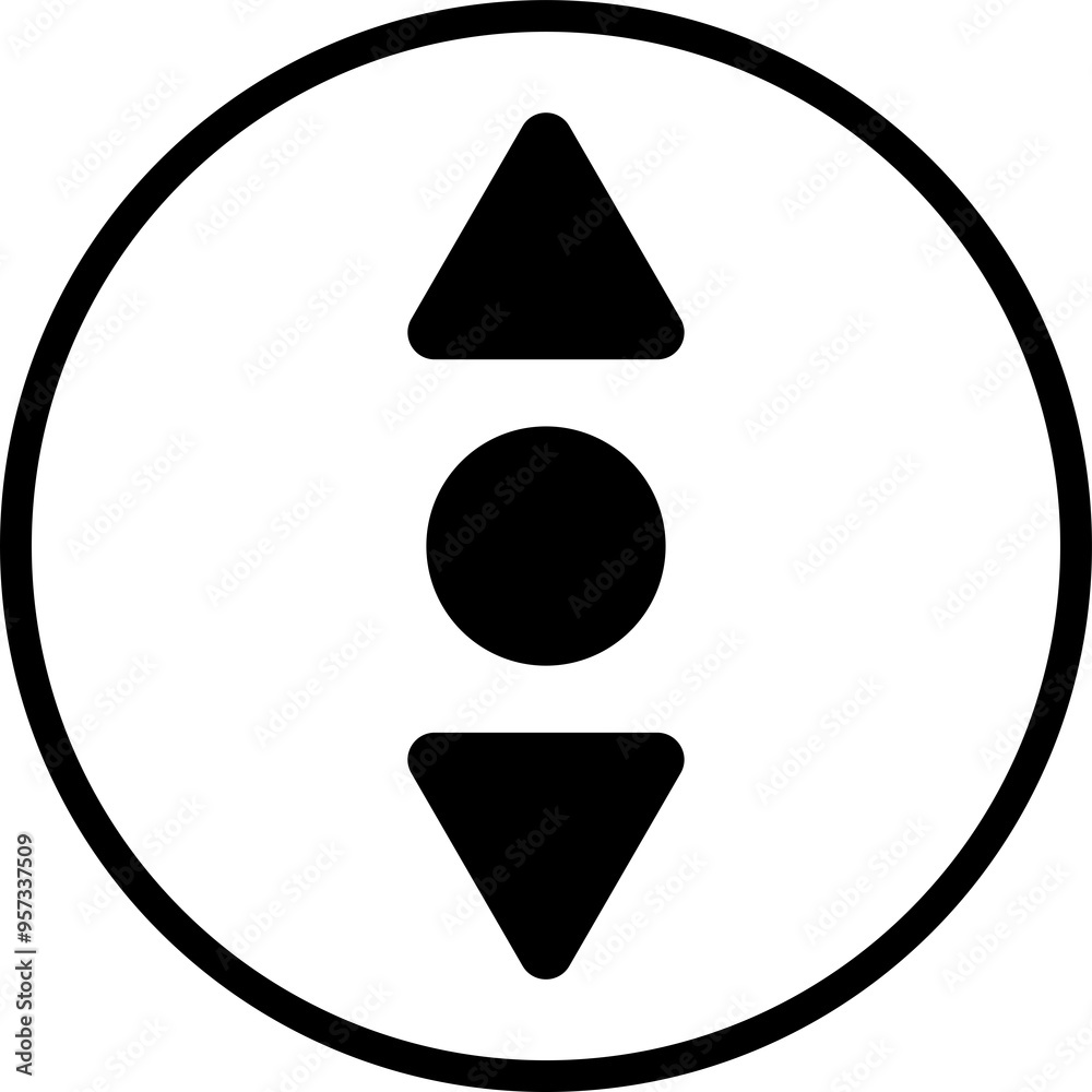Up and Down Arrow Icon on Scrolling Button - High-Resolution Vector ...