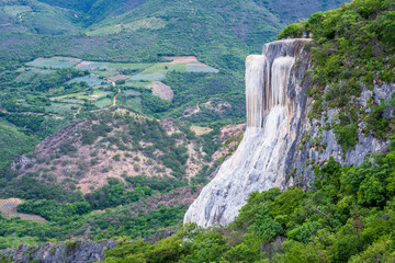 hierve el agua, a natural wonder in oaxaca, mexico