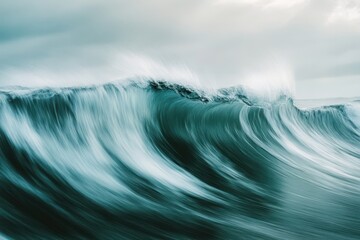 Canvas Print - Ocean wave blurred by motion